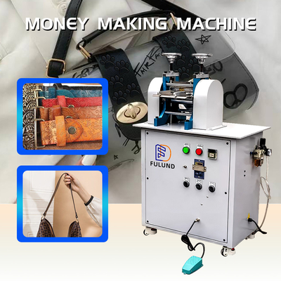 Pneumatic Leather Belt Strap Roller Embossing Machine 220V