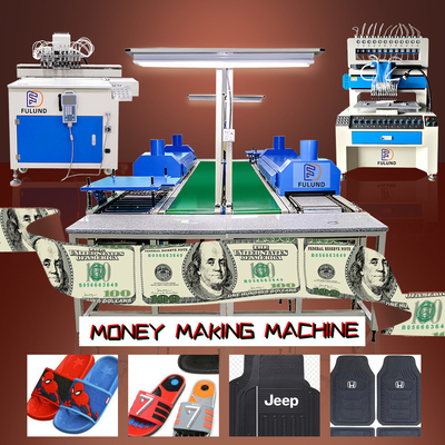 Slipper upper sole fully automatic multiple color car mat production line Rubber Product Making Machine