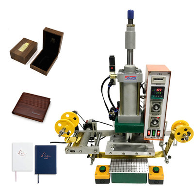 Pneumatic Digital Leather Embossing Heat Press Machine For Wood Bag Card Paper