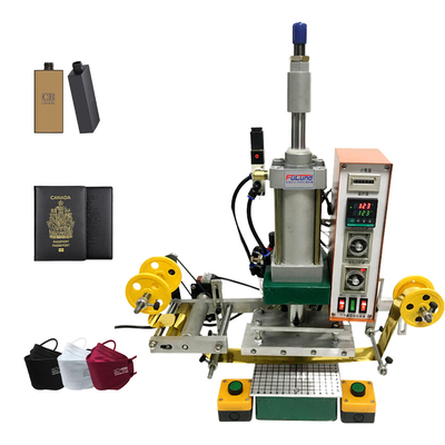 Upgraded Hot Foil Stamping Machine Leather Bronzing Pressure Mark Machine for PVC Leather PU Paper Logo Embossing