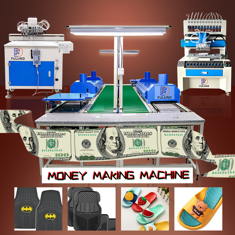 Rubber PVC Shoe Slipper upper Soles Injection Filling key chain making machine Production Line