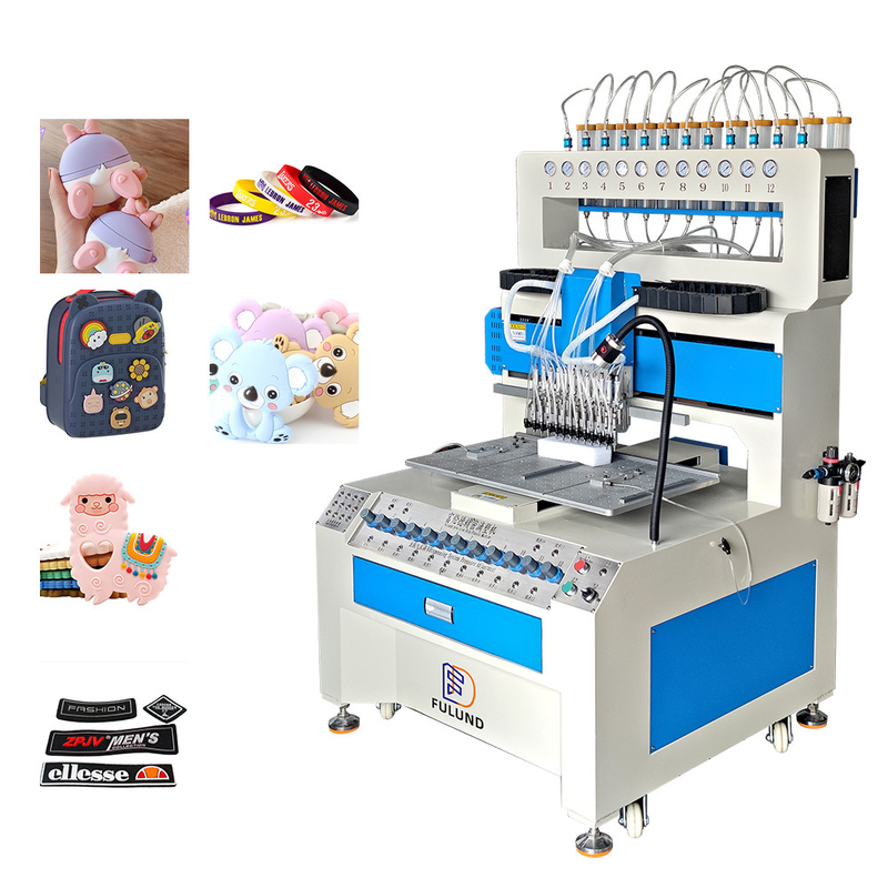 Rubber PVC Shoe Slipper upper Soles Injection Filling key chain making machine Production Line