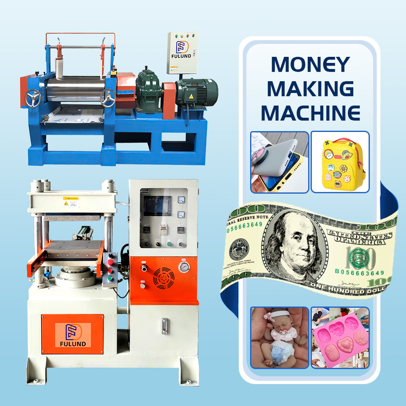 PLC Control Vulcanizing Press Machine For PVC Trademark And Soft Rubber Label