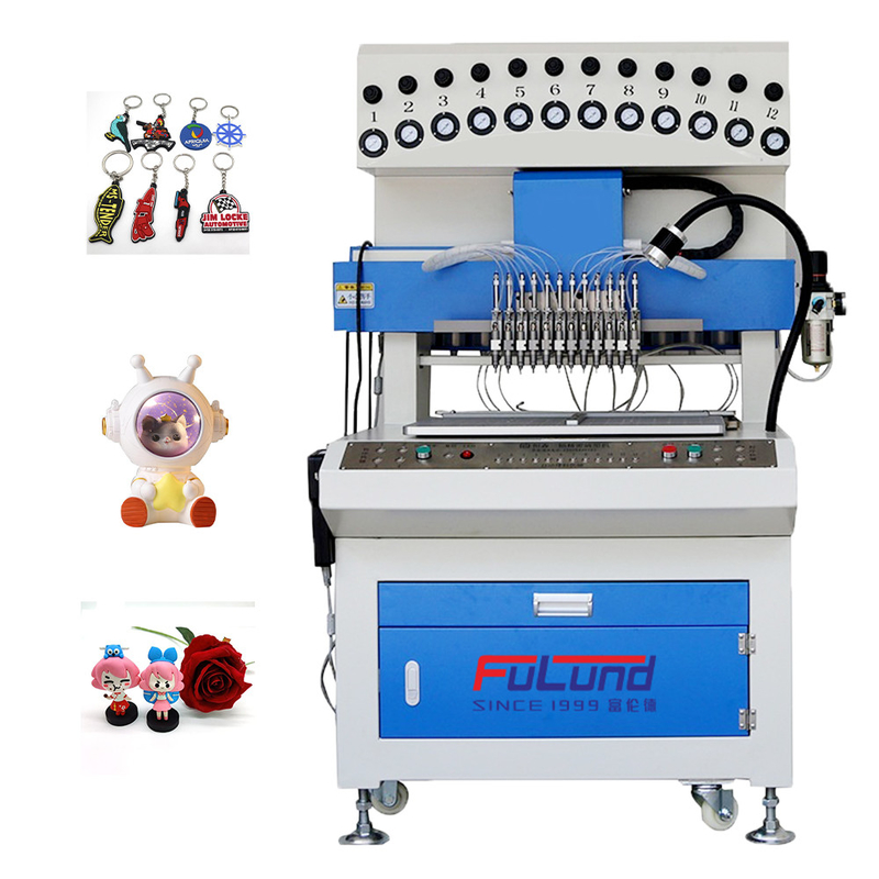 Fulund 3D pvc label making machine silicone drip mold machine fully auto Rubber Patch Dispensing Machinery