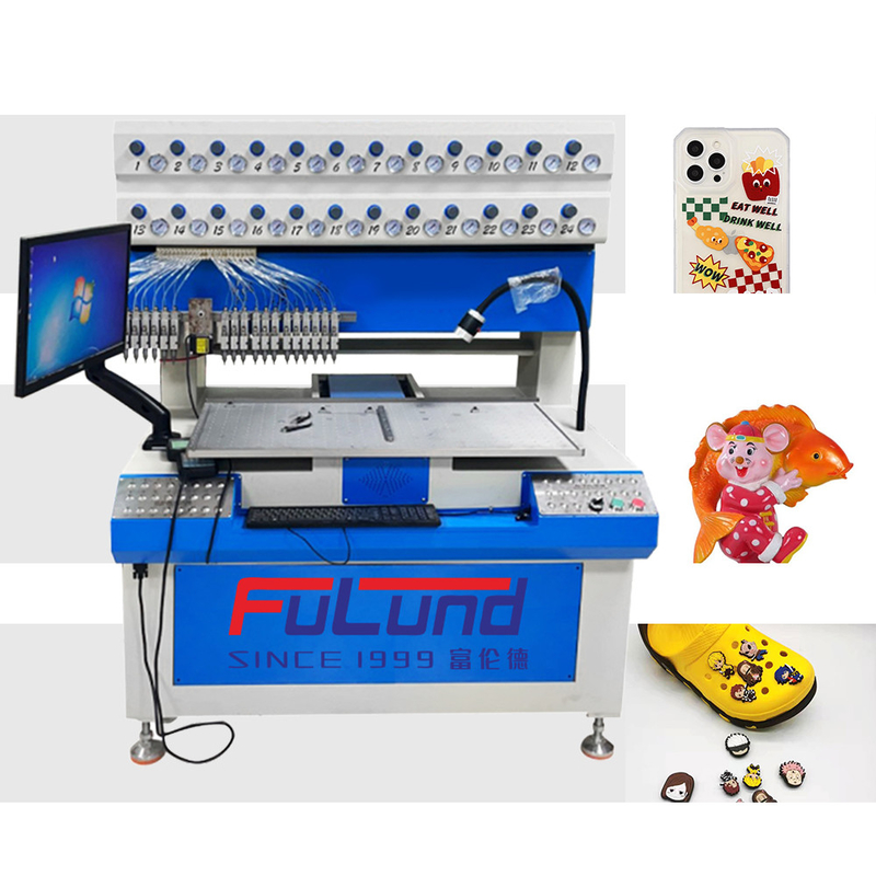 Drip mold machine to make shoe key chain logo label toy trinket or shoe cover processing pvc glue dispenser for factory