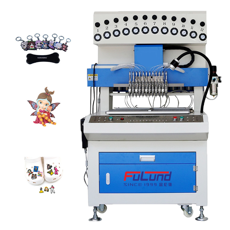 Fulund factory sell 12 Color Liquid PVC Automatic Dripping silicone rubber patch machine