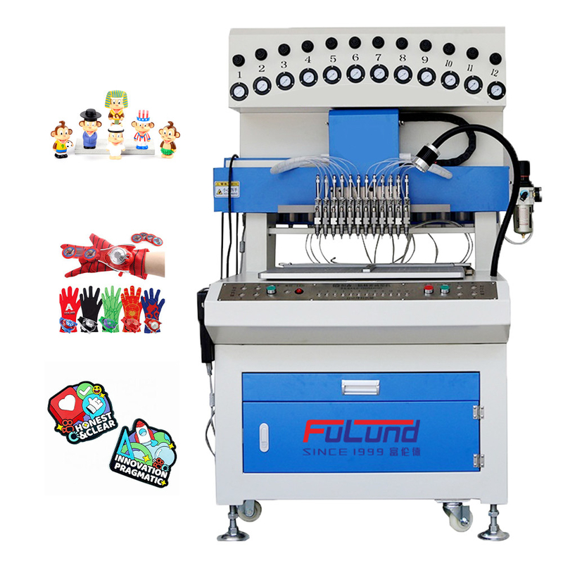 Fulund factory Suitable for PVC soft silicone insole dispensing filler drop molding 12 18 24 color dotting machine