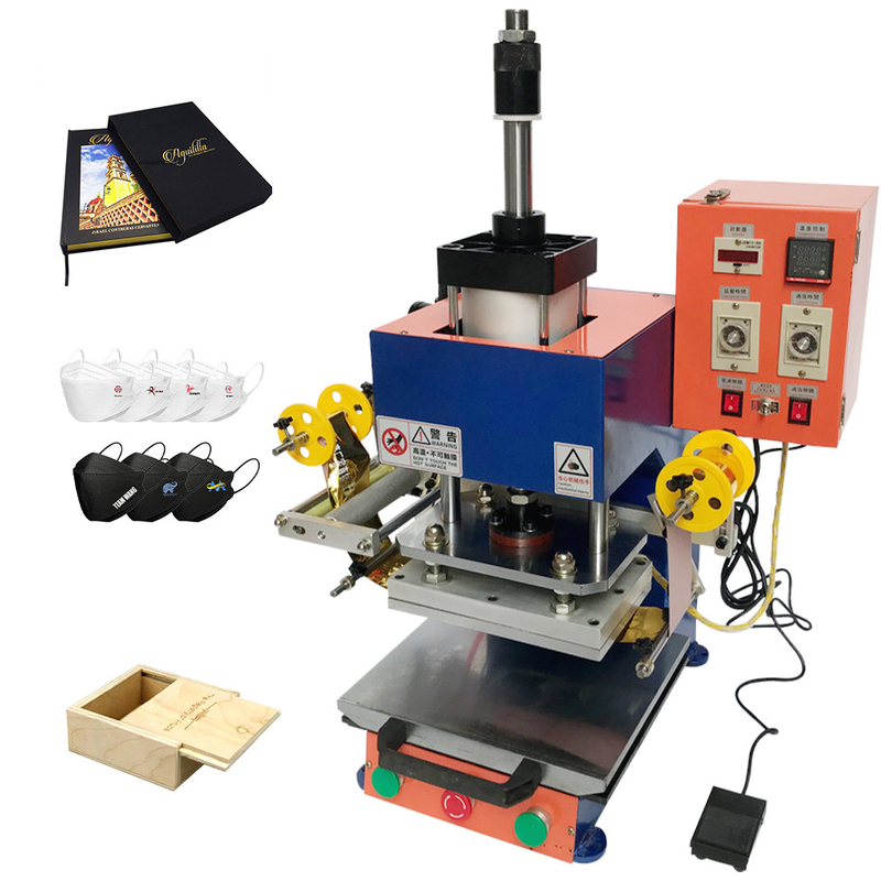 Pneumatic Hot Foil Stamping Machine For Paper Card Label Wood Leather