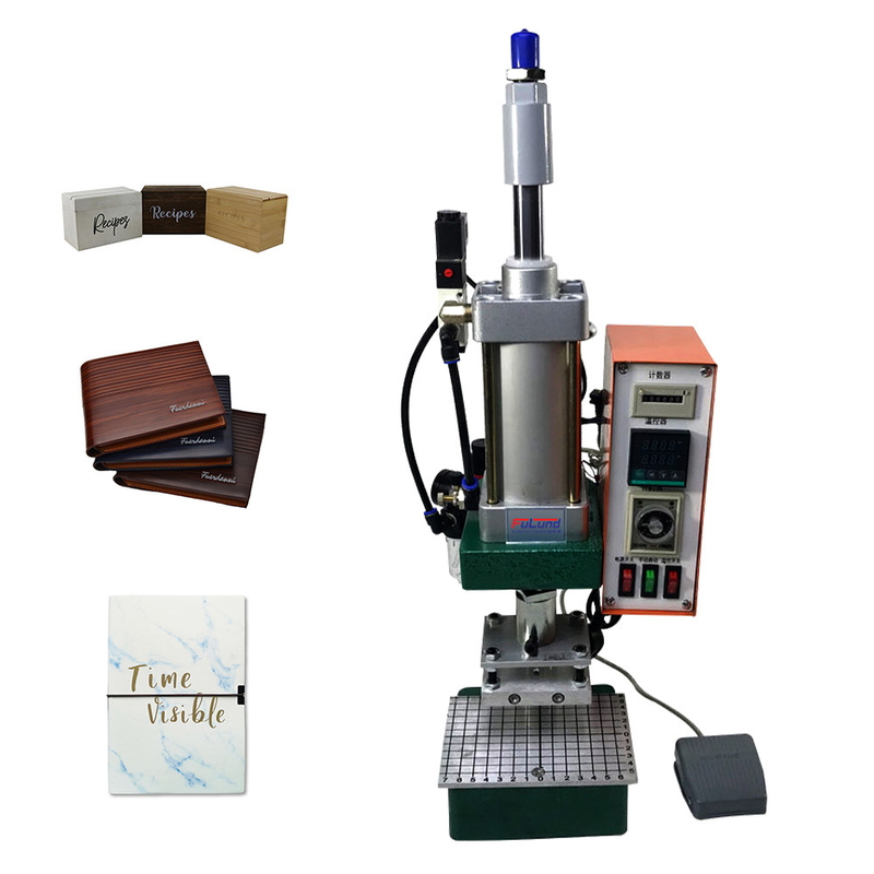 Semi Automatic Foil Stamping Machine For Leather 50×80mm Platen Size