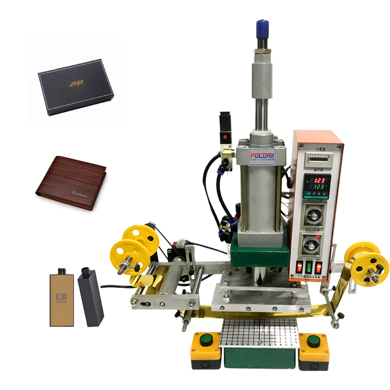 Embossing Machine Hot Foil Stamping Machine Manual Tipper Stamper Heat Press Machine for PVC Leather Pu and Paper