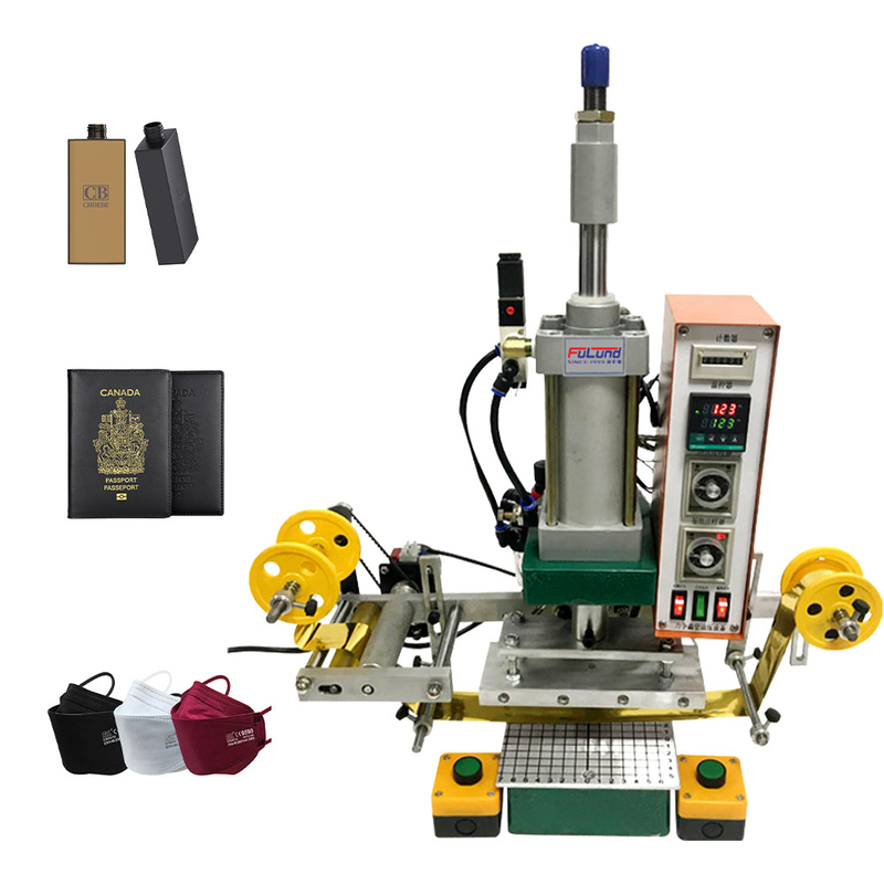 Upgraded Hot Foil Stamping Machine Leather Bronzing Pressure Mark Machine for PVC Leather PU Paper Logo Embossing