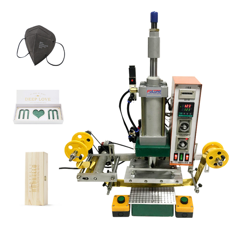 Automatic Pneumatic Gold Hot Foil Stamping Logo Printing Machine Plane Digital Hot Stamping Machine