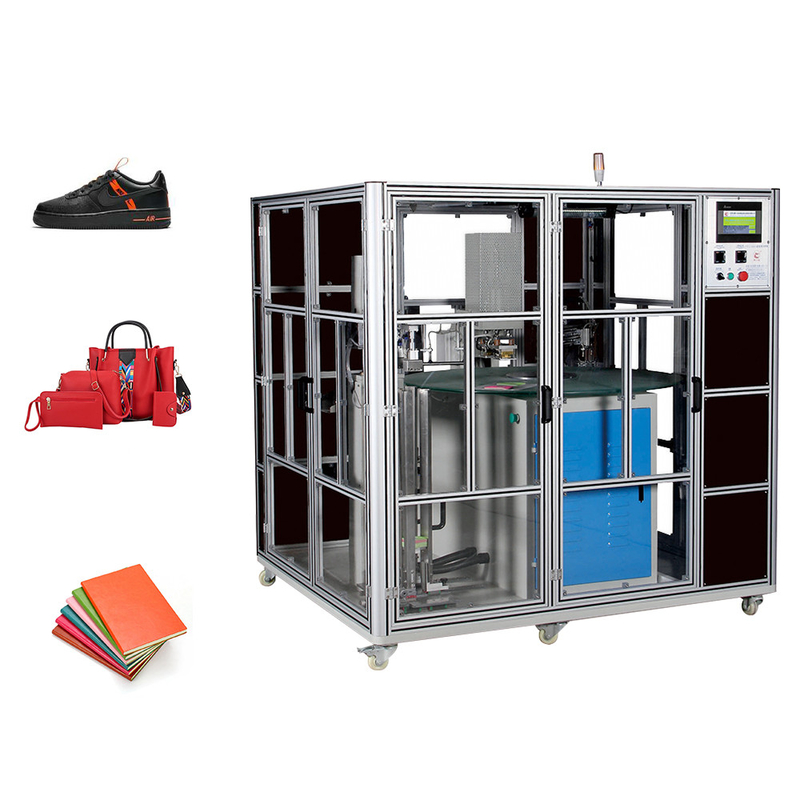 Full automatic Label Hot Stamping Machine multi station for clothes bags shoes