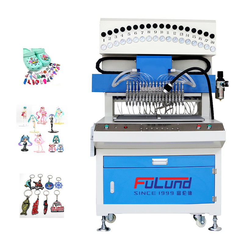 FuLund Logo Rubber Label Making Machine 18 Color Drop Molding