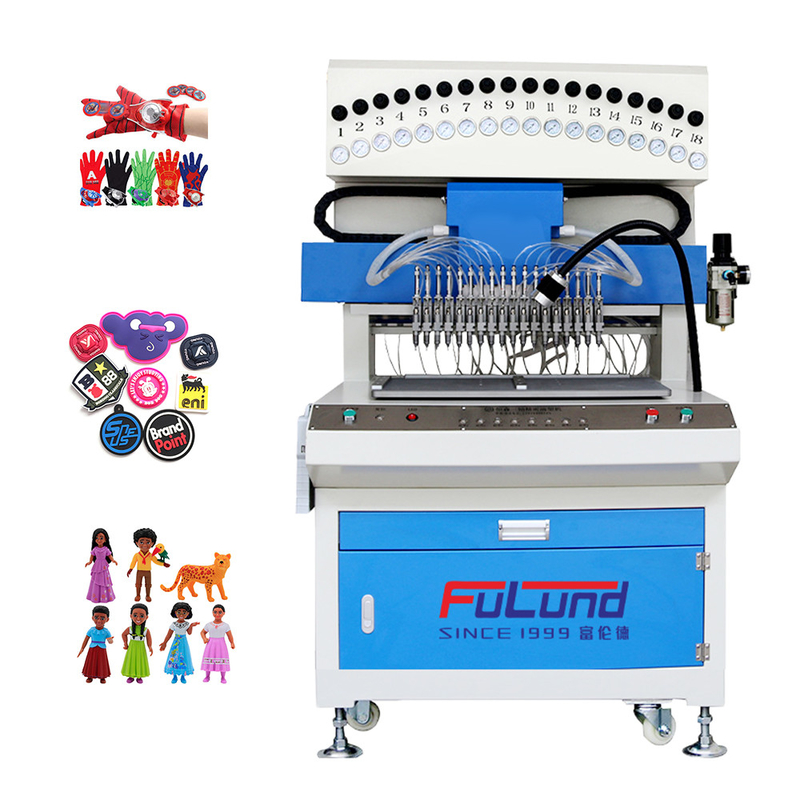 18 Colors Silicone Rubber Patch Making Machine Dispensing Fully Automatic