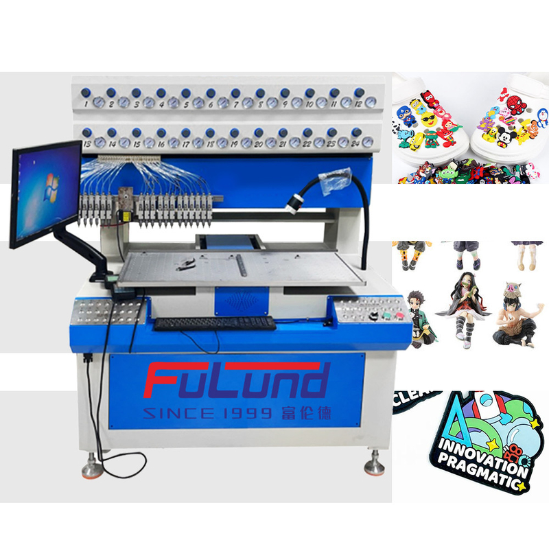 Multi-color Glue Dispenser Make 3d Keychain Silicone Rubber Patch Dispensing Machine With Custom Logo