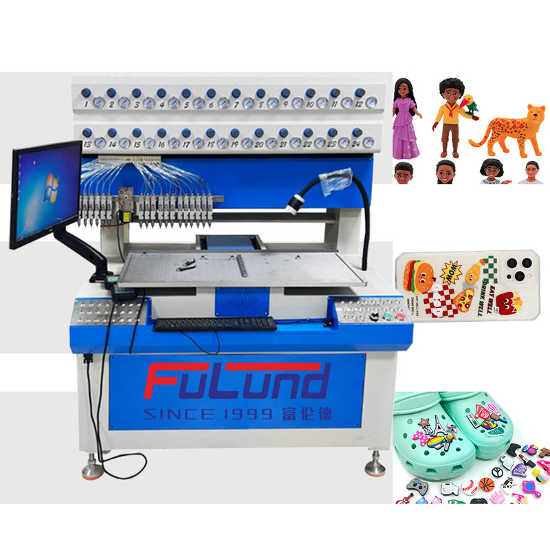 Vamp Sandal Pvc Rubber Silicone Shoe Automatic Logo Patch Making Machine With CE