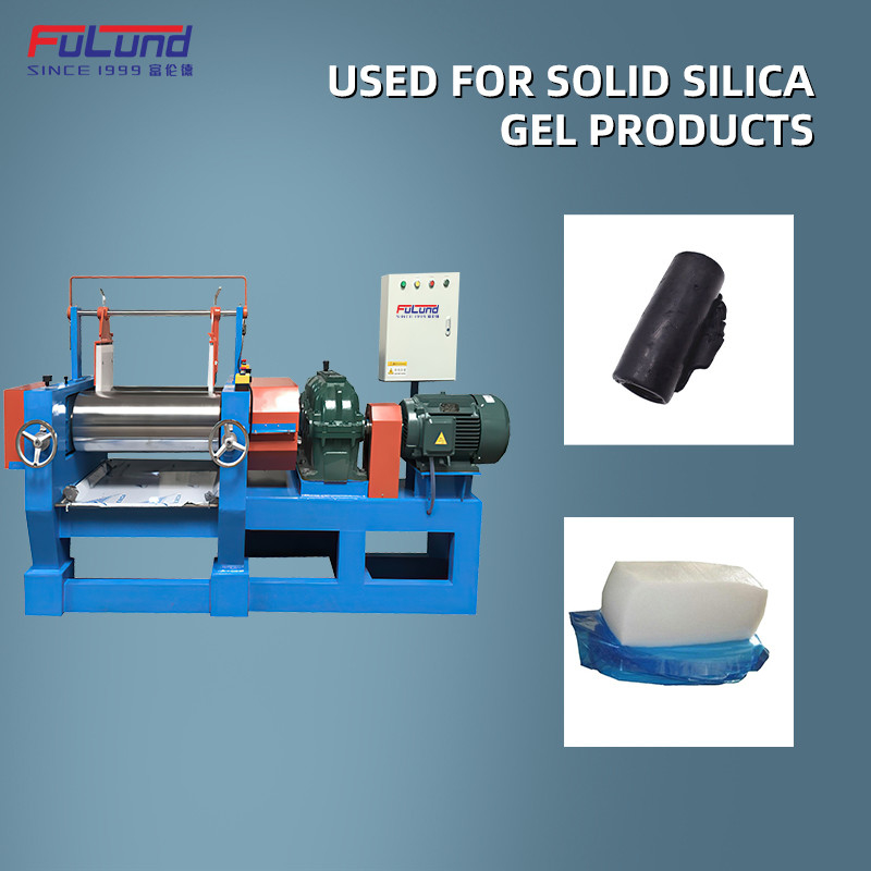 Solid Silicone Rubber Making Machine , Rubber Mixing Roller Mill 380V 7.5 kW