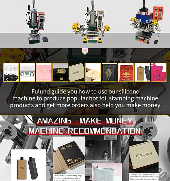 pneumatic digital Hot Gold Foil Stamping Machine For Wedding Invitation